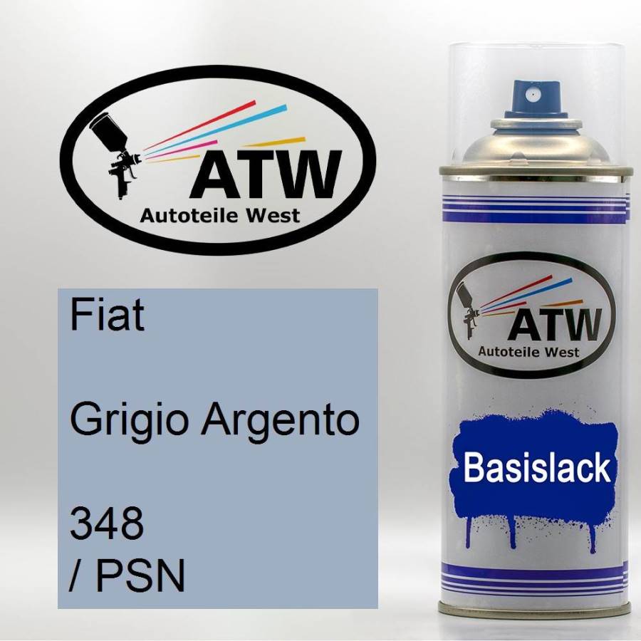 Fiat, Grigio Argento, 348 / PSN: 400ml Sprühdose, von ATW Autoteile West.